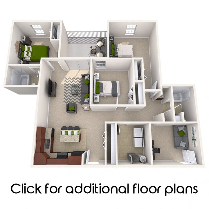 Floor Plans of Riverwalk Apartments in Lansing, MI